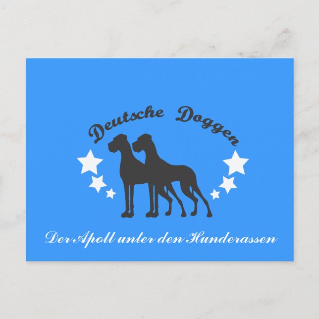 Carte Postale Dogues allemands (Devant)