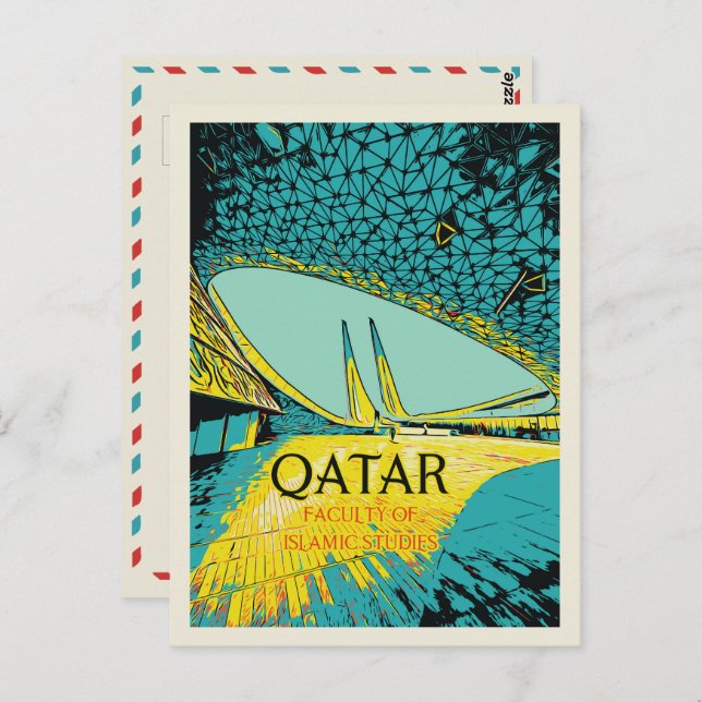 Carte Postale Doha Faculté des études islamiques, illustration Q (Devant / Derrière)