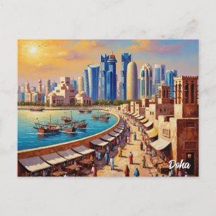 Carte Postale Doha Qatar Travel