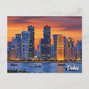 Carte Postale Doha Qatar Travel