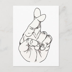 Carte Postale Doigts croisés