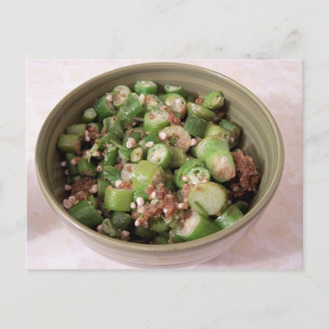 Carte postale d'okra frit (Devant)