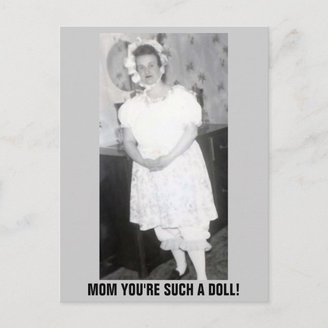 CARTE POSTALE DOLL DU JOUR DE LA MÈRE (Devant)