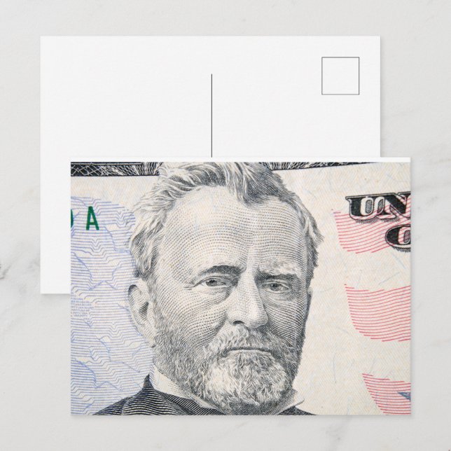 Carte Postale Dollar américain (Devant / Derrière)