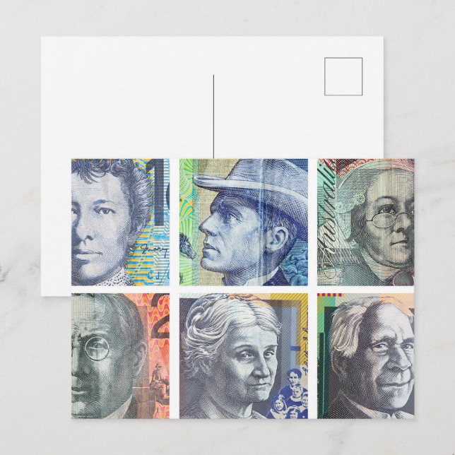 Carte Postale dollars australiens (Devant / Derrière)