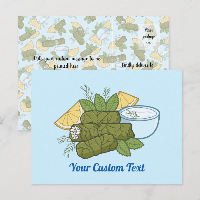 Carte postale Dolmadakia (Devant / Derrière)