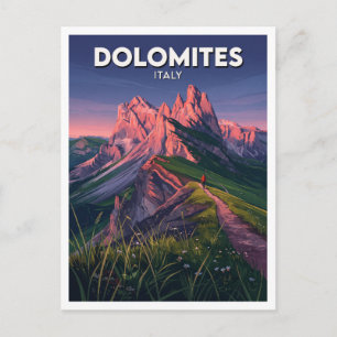 Carte Postale Dolomites, crête de Seceda Ortisei Italie Cadeau