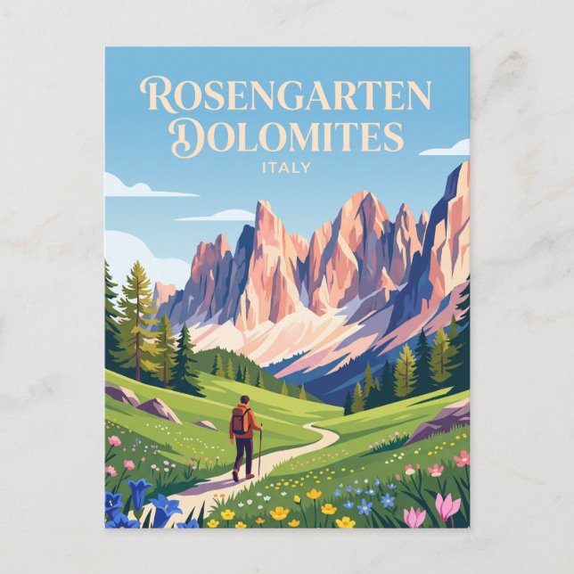 Carte Postale Dolomites du Rosengarten Italie (Devant)