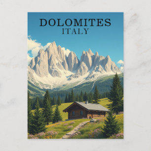 Carte Postale Dolomites Italie Illustration Voyage