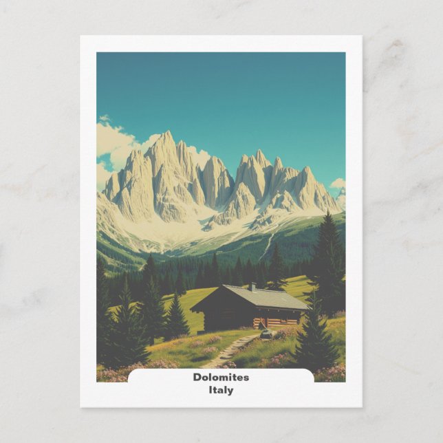 Carte Postale Dolomites, Italie Vintage Alpine (Devant)