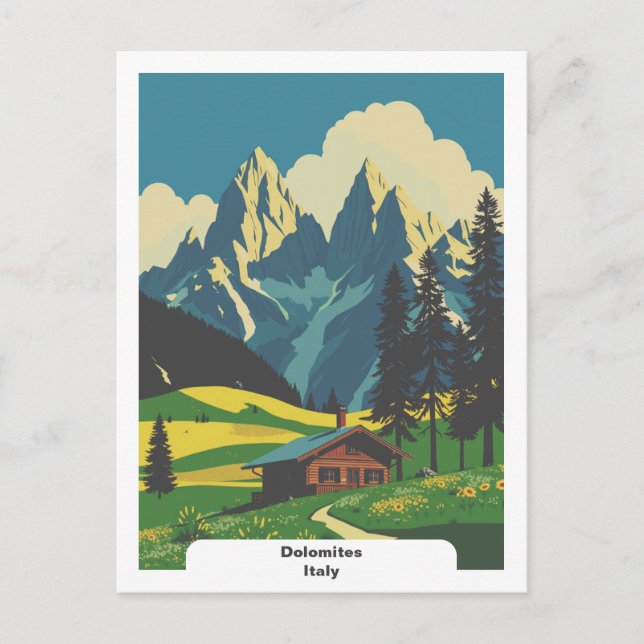 Carte Postale Dolomites, Italie Vintage voyage (Devant)