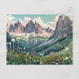 Carte Postale Dolomites, Italie Voyage Rétro