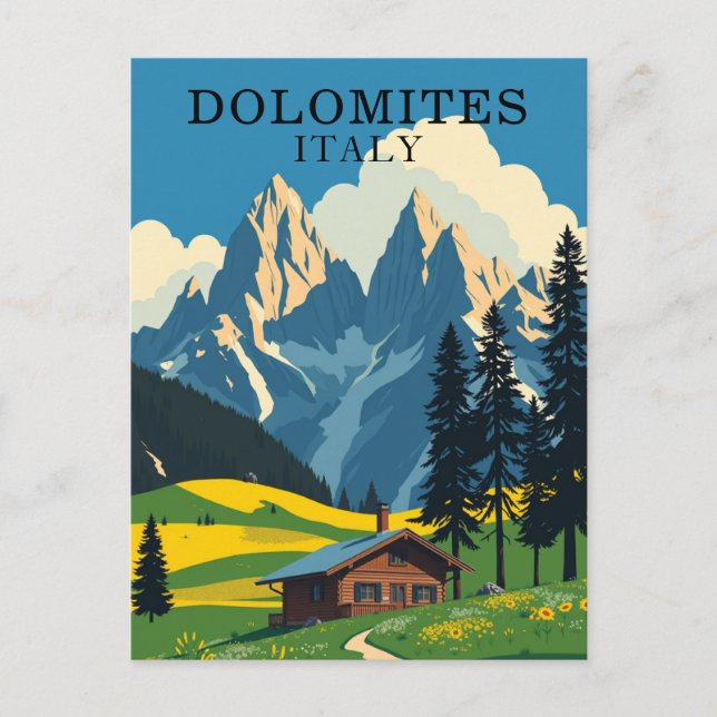 Carte Postale Dolomites Italie Voyages rétros (Devant)