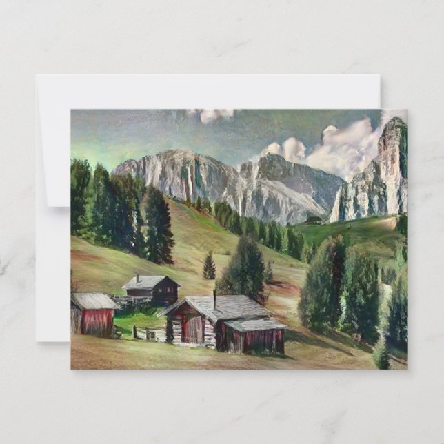 Carte postale Dolomites Painting (Devant)