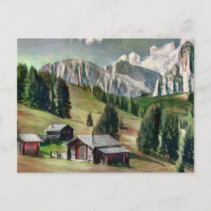 Carte postale Dolomites Peinture