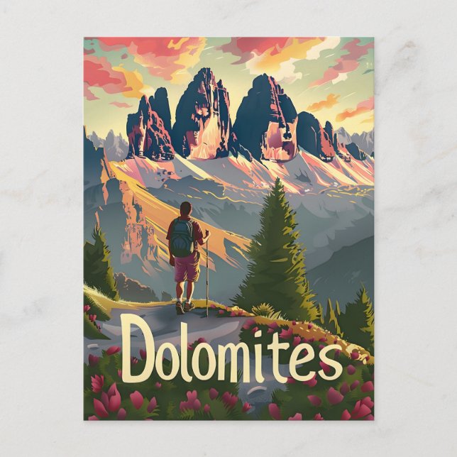 Carte Postale Dolomites Randonnée (Devant)