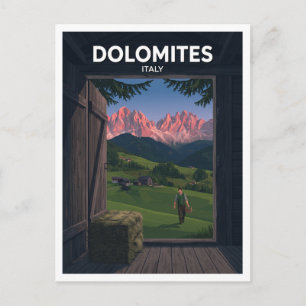 Carte Postale Dolomites, Val di Funes Santa Maddalena Italie