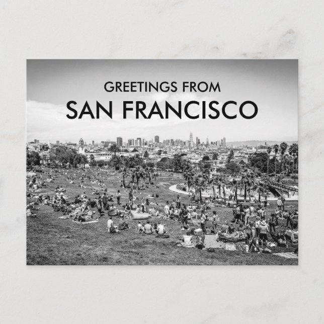 Carte Postale Dolores Park The Mission San Francisco Salutation (Devant)