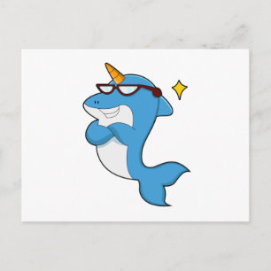 Carte Postale Dolphin as Unicorn with Glasses.PNG