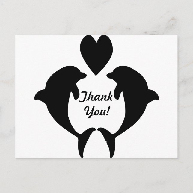 Carte Postale Dolphin Heart (Devant)
