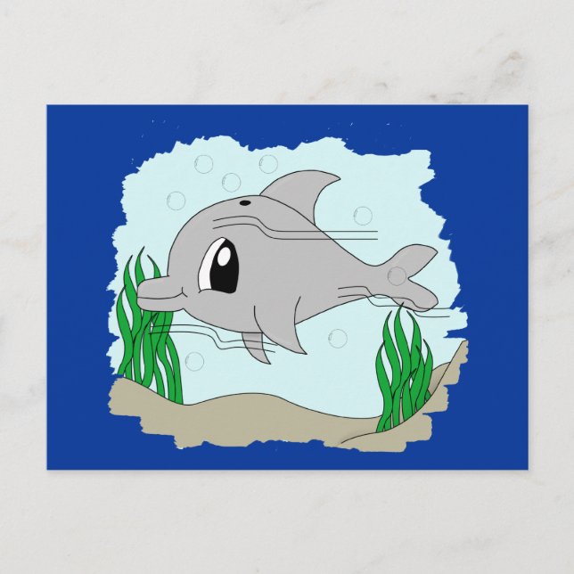 Carte postale Dolphin mignonne (Devant)