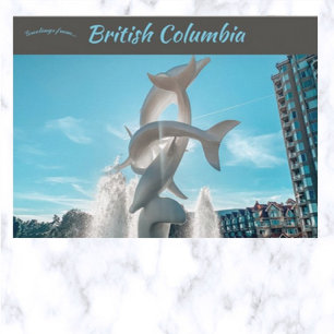 Carte Postale Dolphin Statue Centre-ville Kelowna Colombie-Brita