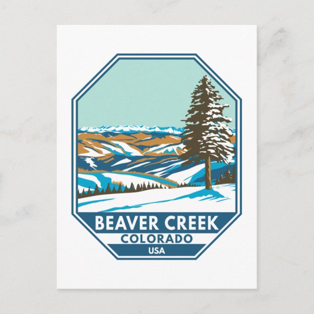 Carte Postale Domaine skiable de Beaver Creek Winter Colorado (Devant)