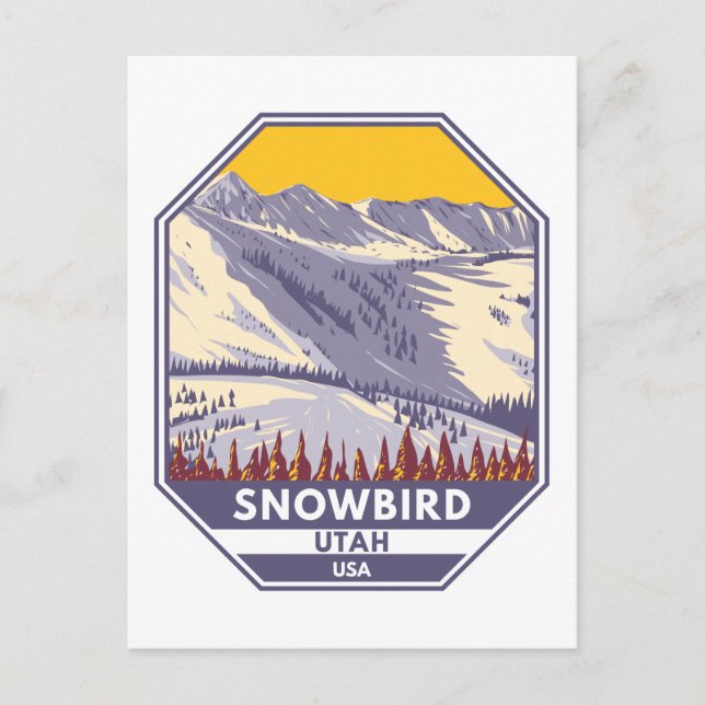 Carte Postale Domaine skiable de Snowbird Hiver Utah (Devant)