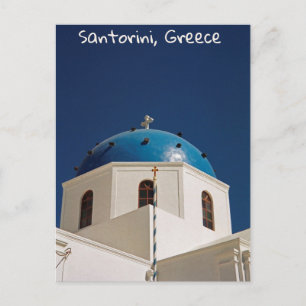 Carte Postale Dôme bleu, Santorin, Grèce