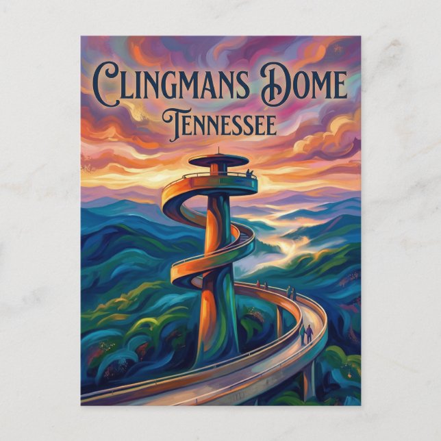Carte Postale Dôme Clingmans Tennessee (Devant)