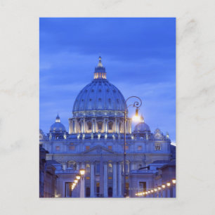 Carte Postale Dôme de la basilique Saint-Pierre à la tombée de l