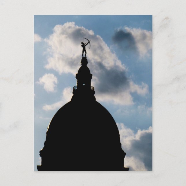 Carte Postale Dôme de la capitale Topeka Kansas (Devant)