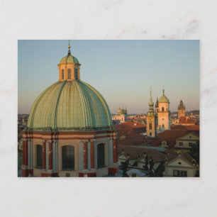 Carte Postale Dôme de l'église Saint-François, Prague, Républiqu