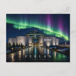 Carte Postale Dôme de Perlan sur la skyline de Reykjavík Islande