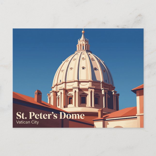 Carte Postale Dôme de Saint-Pierre (Cupole) Cité du Vatican (Devant)