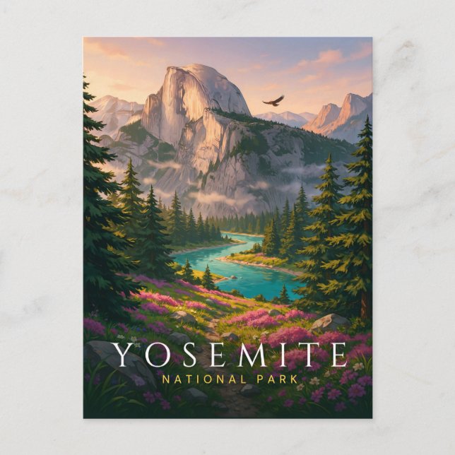 Carte Postale Dôme de Yosemite, Parc national de Yosemite (Devant)