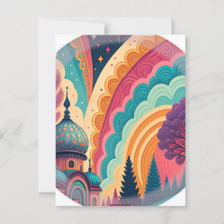 Carte postale Dome Imaginaire à fond - personnalis