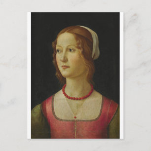 Carte Postale Domenico Ghirlandaio - Portrait d'une jeune femme