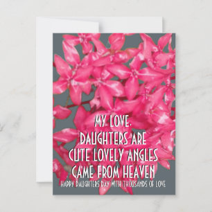 CARTE POSTALE DON DE FLEURS POUR LA JOURNÉE DES FILLES
