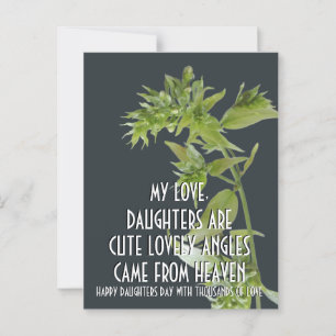 CARTE POSTALE DON DE FLEURS POUR LA JOURNÉE DES FILLES