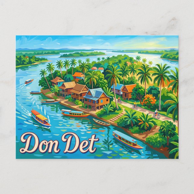 Carte Postale Don Det, Si Phan Don Laos (Devant)