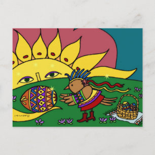 Carte Postale Don d'oiseaux du Sun Ukrainian Folk Art