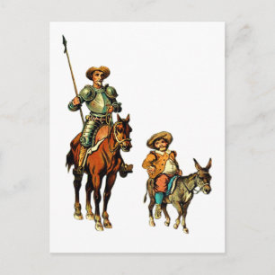 Carte Postale Don Quichotte et Sancho Panza