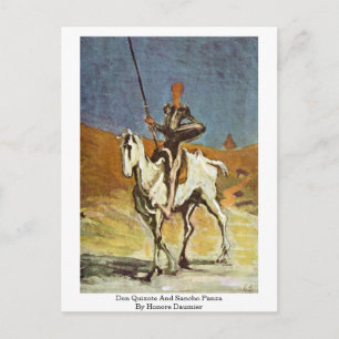 Carte Postale Don Quichotte Et Sancho Panza De Honore Daumier