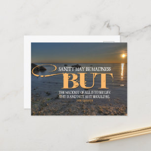 Carte Postale Don Quichotte Inspirationnelle "Folie"