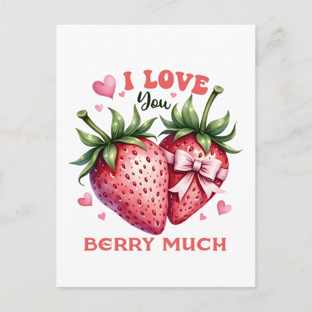 Carte Postale Don Valentine | Je T'Aime Beaucoup Berry (Devant)