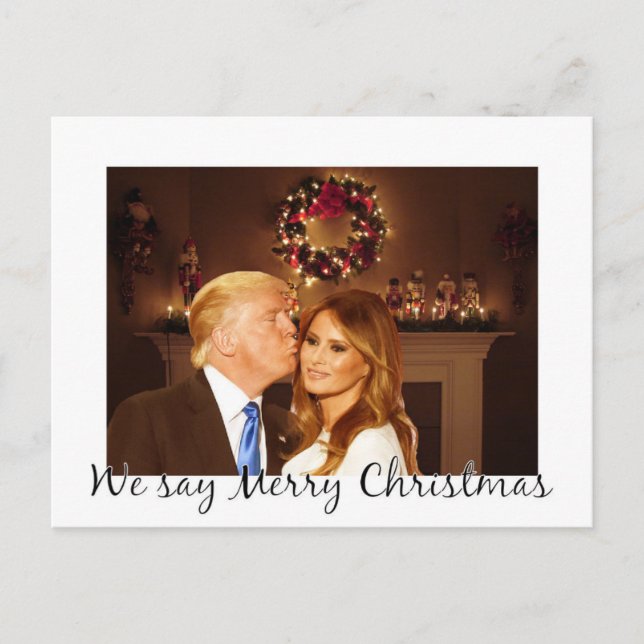 Carte Postale Donald et Melania : On dit Joyeux Noël ! (Devant)