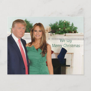 Carte Postale Donald et Melania : On dit Joyeux Noël !