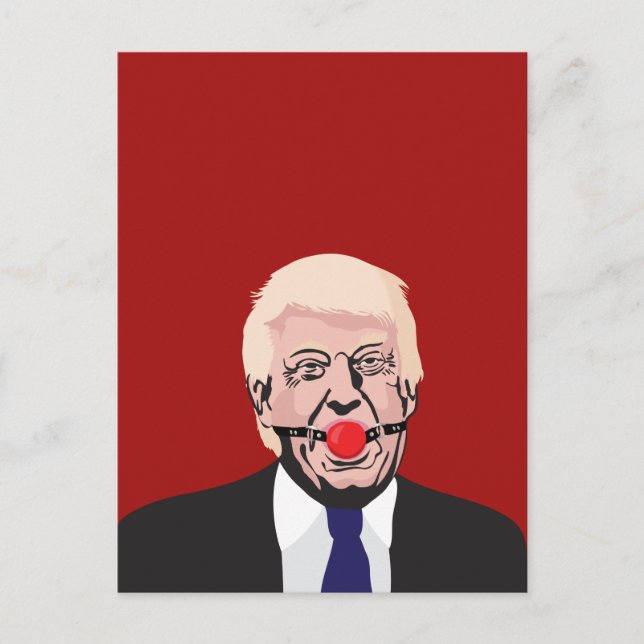 Carte Postale Donald J. Trump au bâillon rouge - DO-IT-YOURSELF (Devant)
