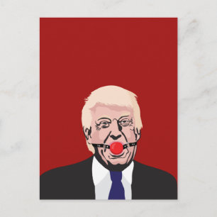 Carte Postale Donald J. Trump avec bâillon rouge - DIY
